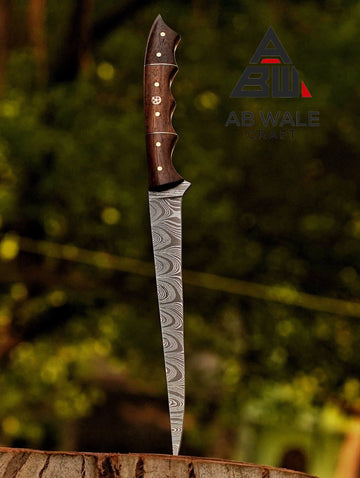 Hand-Forged Full Tang Fillet Knife | Damascus Fishing Knife