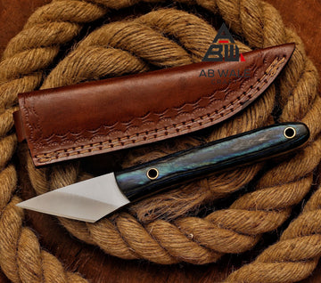 Handmade Kiridashi Utility Knife, Neck Knife, Camping Knife, Kiridashi Knives Custom Gift Birthday Gift