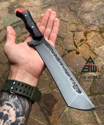 Handmade Tanto Knife With Sheaths | Fultang Bushcraft Knife | Camping | Hunting | Outdoor