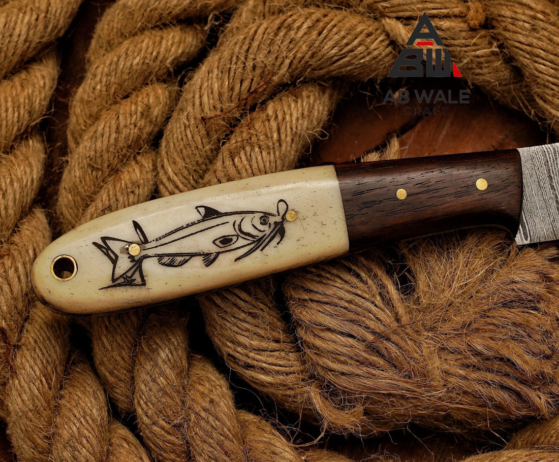 Hand-Forged Full Tang Fillet Knife | Damascus Fishing Knife