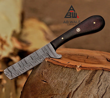 Handmade Damascus Bull Cutter Knife