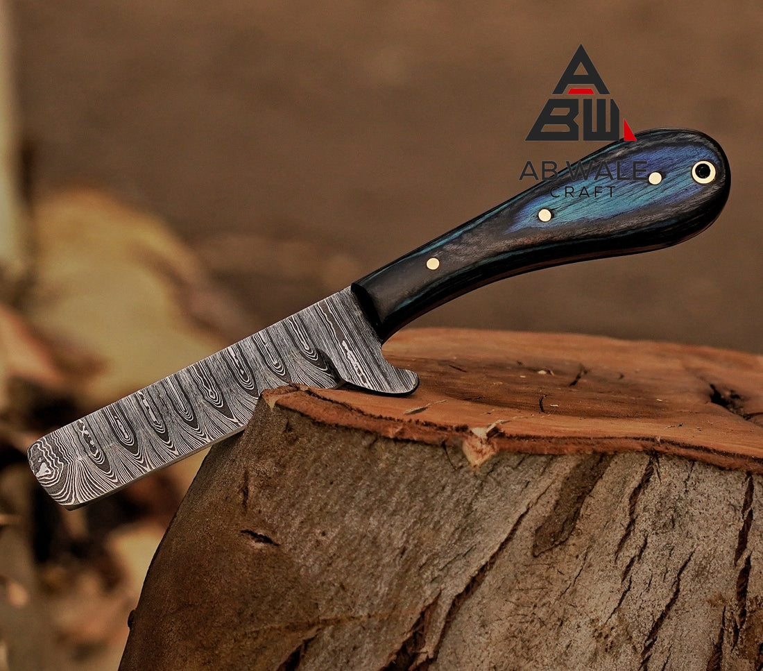 Handmade Damascus Bull Cutter Knife