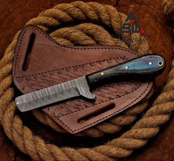 Handmade Damascus Bull Cutter Knife