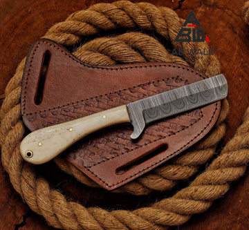 Handmade Damascus Bull Cutter Knife