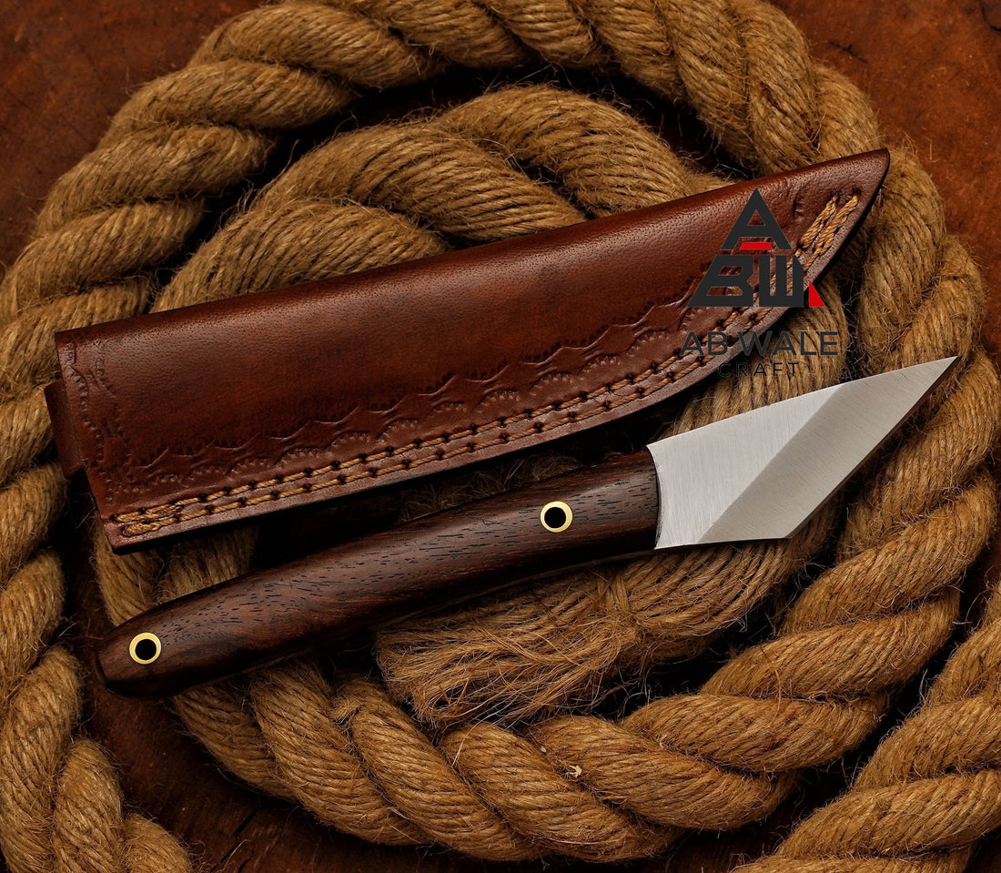 Handmade Kiridashi Utility Knife, Neck Knife, Camping Knife, Kiridashi Knives Custom Gift Birthday Gift