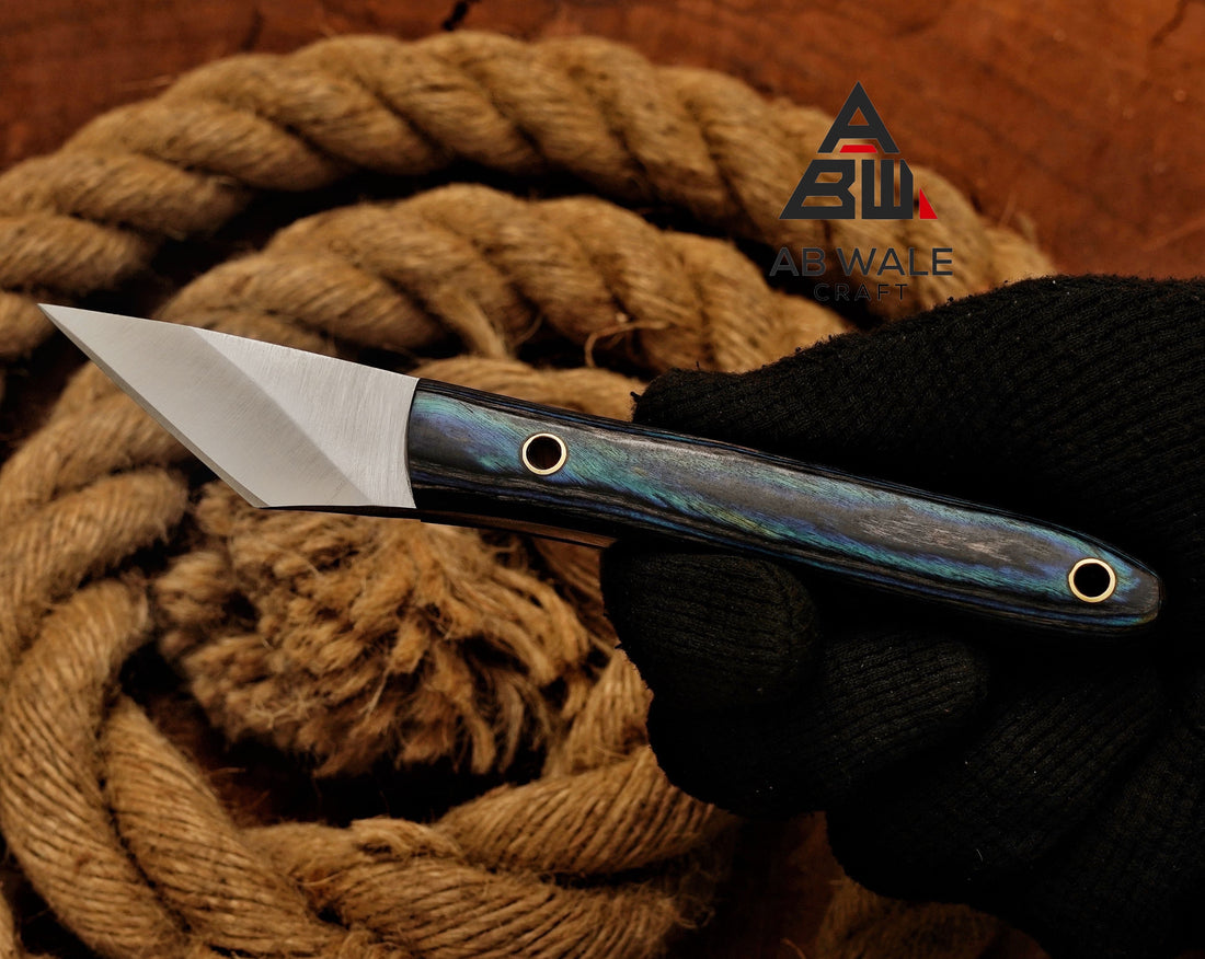 Handmade Kiridashi Utility Knife, Neck Knife, Camping Knife, Kiridashi Knives Custom Gift Birthday Gift