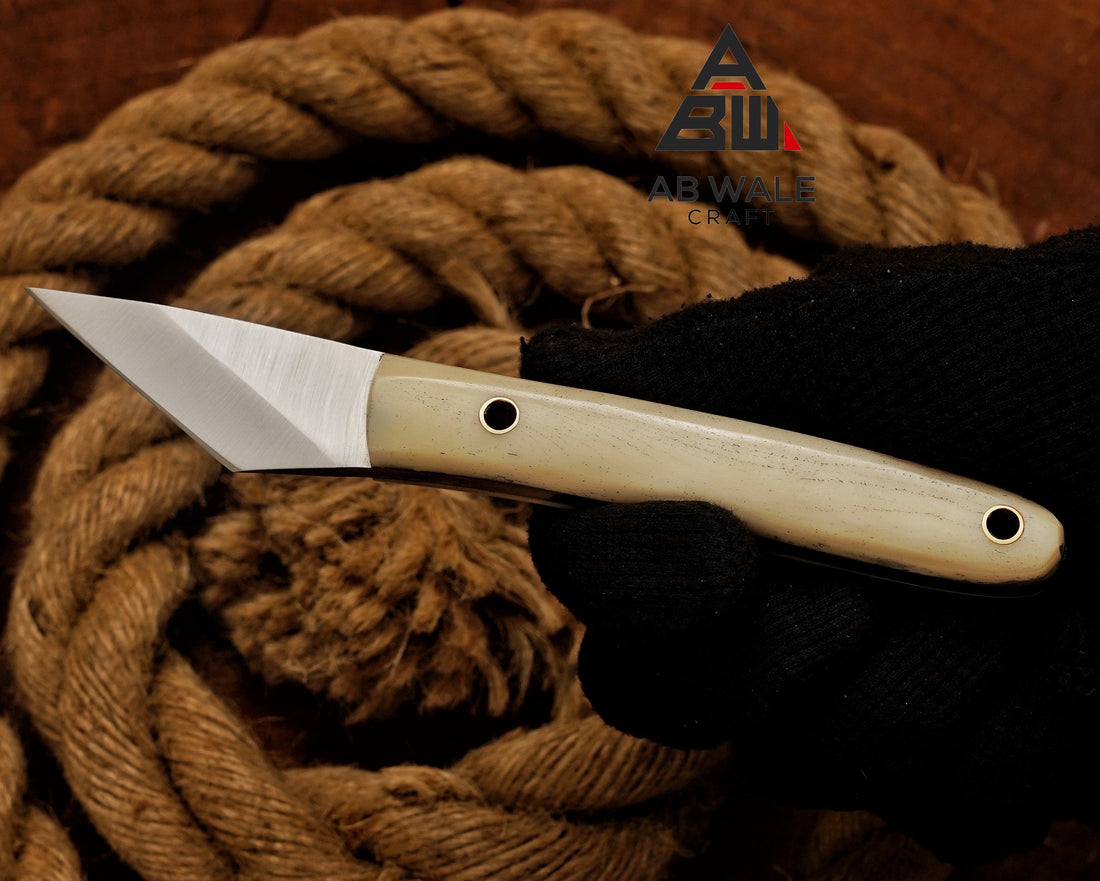 Handmade Kiridashi Utility Knife, Neck Knife, Camping Knife, Kiridashi Knives Custom Gift Birthday Gift