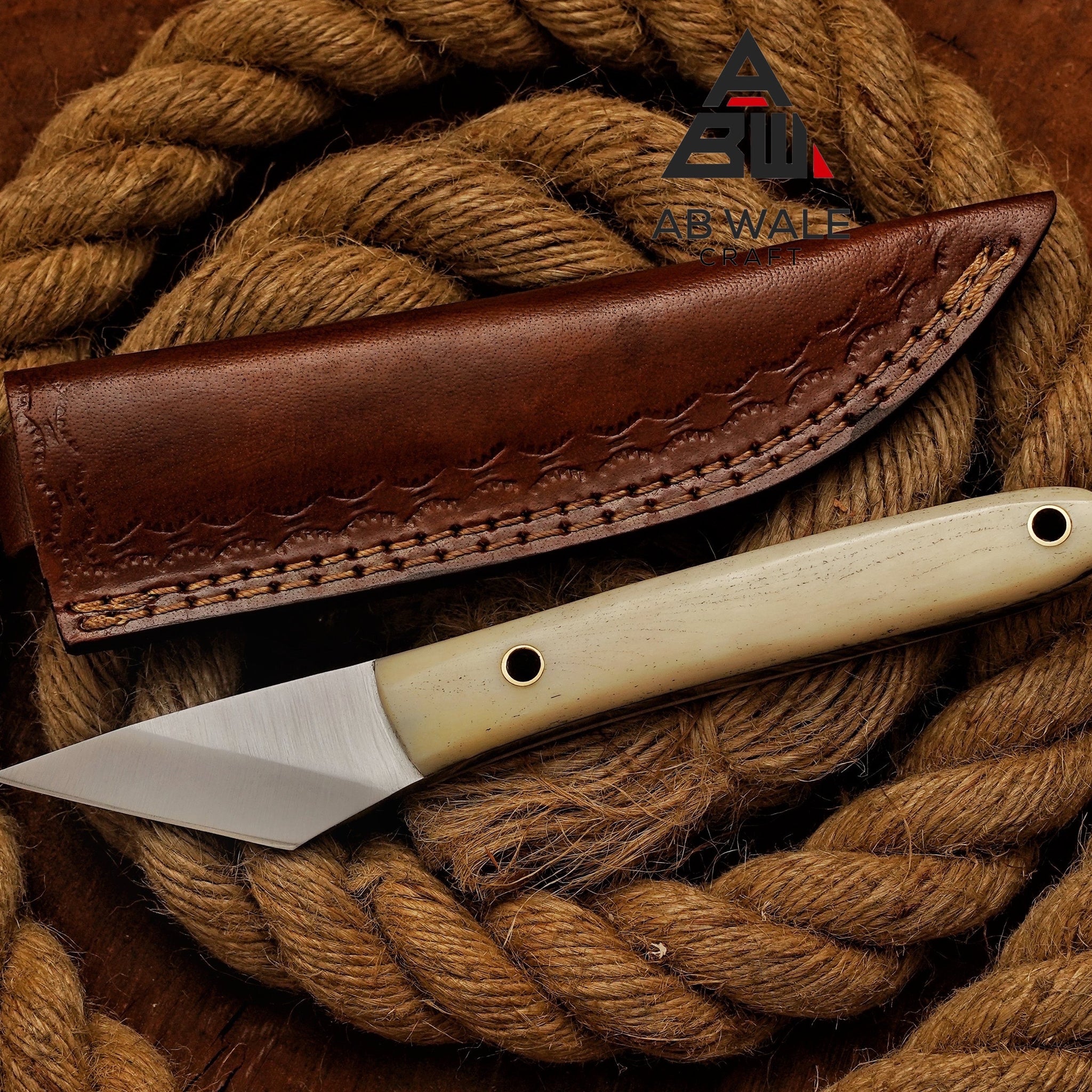 Handmade Kiridashi Utility Knife, Neck Knife, Camping Knife, Kiridashi Knives Custom Gift Birthday Gift