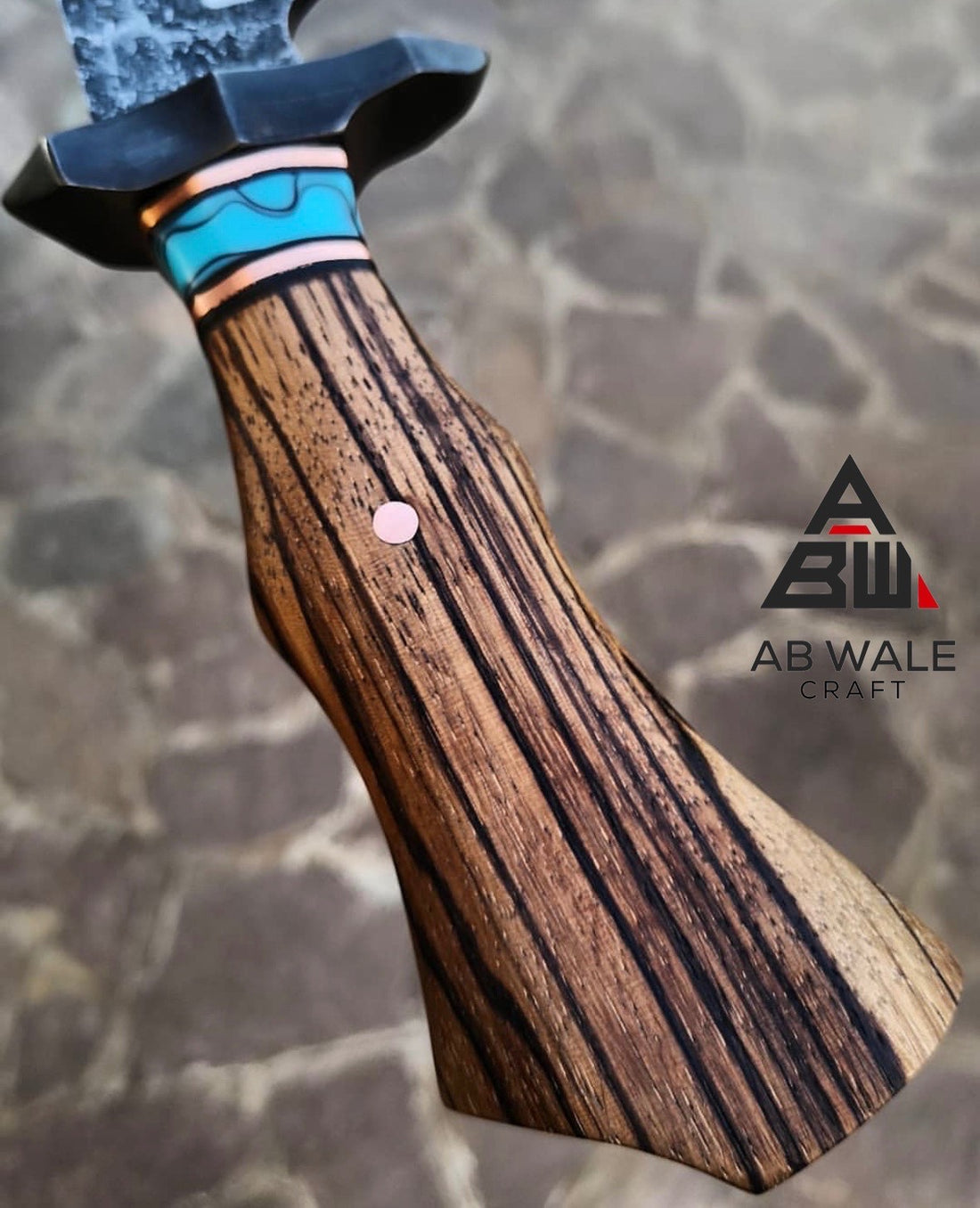 handmade high carbon steel, hunting bowie knife,Ash wood Handle, Fixed Blade